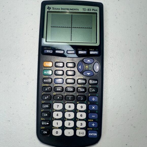 Texas Instruments TI-83 Plus Calculator Working With Original Cover - Picture 1 of 7